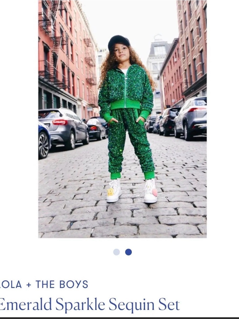 Lola + The Boys Emerald Sparkle Sequin Tracksuit